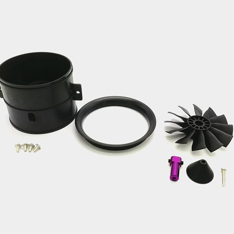 ApisQueen 70MM EDF 6S 2300KV 2240G Thrust Belt 12 Blades Electric Ducted Fan with 80A ESC for Aircraft Model Aircraft Jet Enging - Image 4